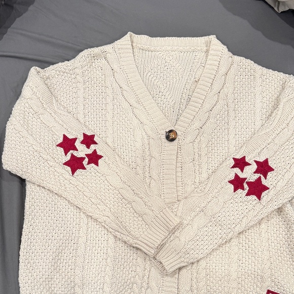 Taylor Swift Official Red Button-Up Cardigan - Picture 1 of 4